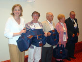 Patricia Wojcikowski, Barbara Oilschlager, Chris Ringhausen, Mary Karasek and Marvin Scott are some of the recipients of ICCTA's 2001 Trustee Education Award.