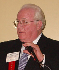 The Hon. Gerald C. Bender accepts his 2005 Distinguished Alumnus Award.